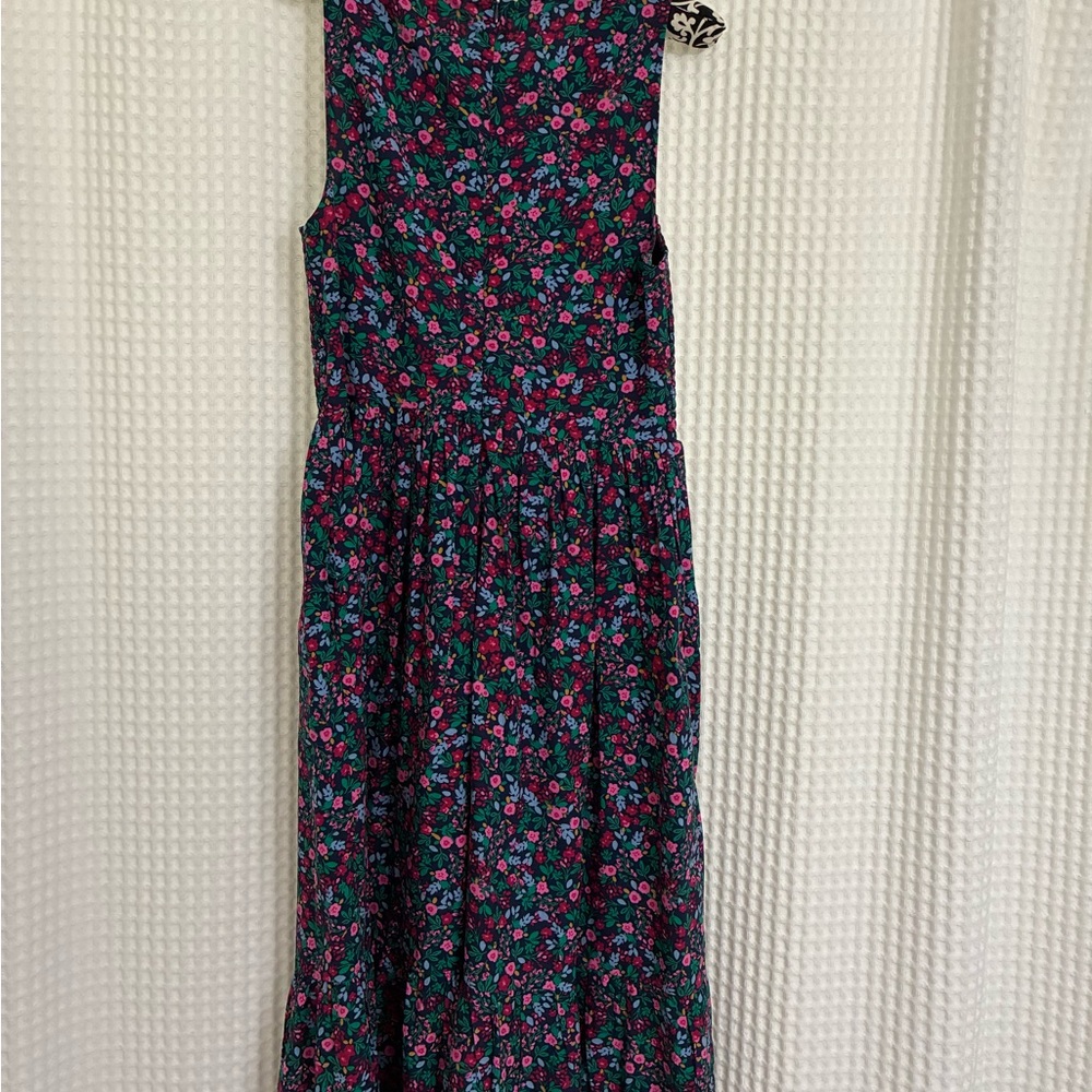 J. Crew Factory Pink and Red Floral Halter Sundress